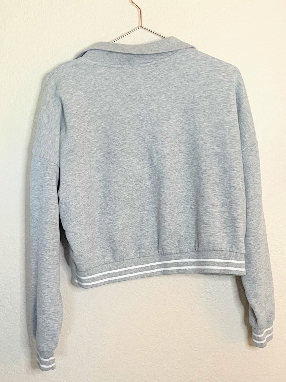 JoyLab Gray Cropped Quarter Zip Sweatshirt M - Picture 5 of 8